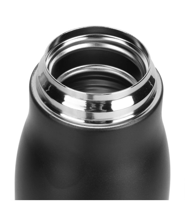 Personalised Water Bottle, Black, with Custom Name/Logo, 25.5 cm Height, 6.7 cm Diameter