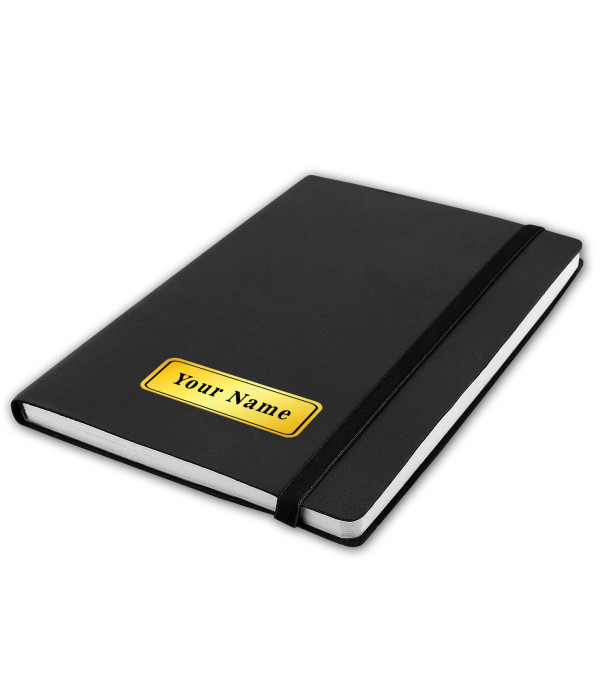 A Personalized Professional Diary Set with Pen and Keychain, Black Leather-Bound Notebook, Custom Name Engraving, Executive Gift Set