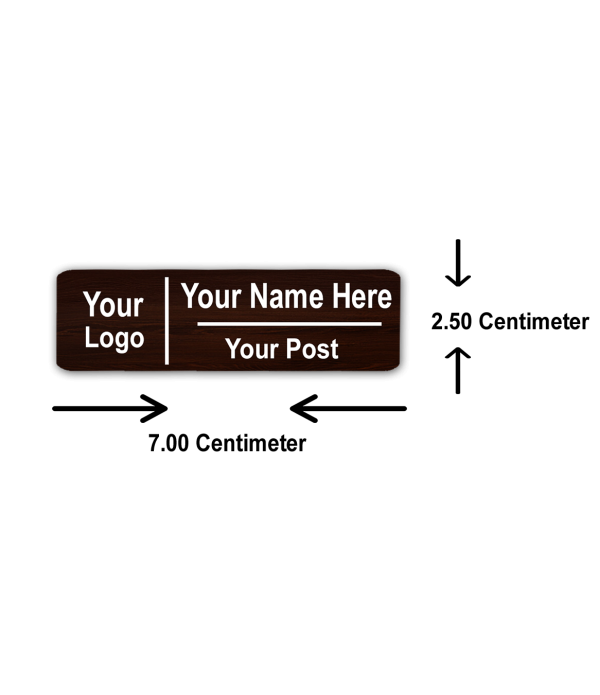 Best Wooden Name& Logo Tag Badges Pin – Personalized Identification | Name Plate for Suits,Shirt T-Shirt use in Business, School,office, hotel,restaurant, Size-7.00 Centimeters (Width)+2.50 centimeter (Height)