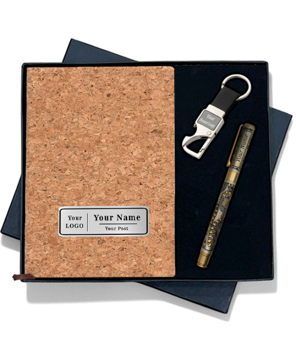 Personalized Business Gift Set with Cork...
