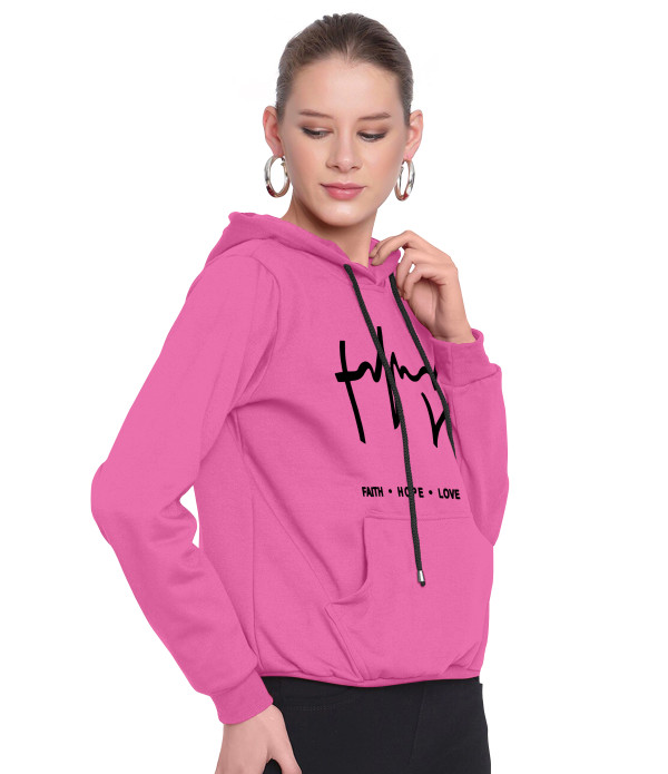 WOMEN'S Trendy Latest Girl's Pink Hoodies T-shirt design top under 500