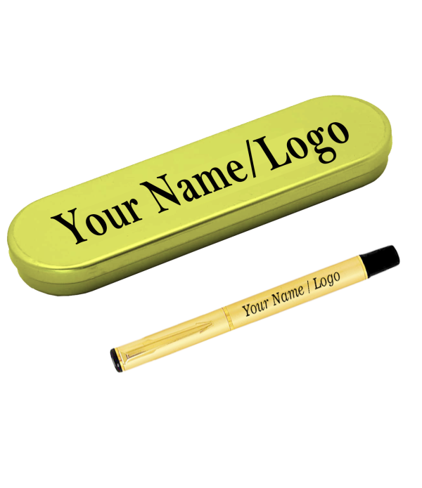 A Personalized Gold Metal Pen with Custo...