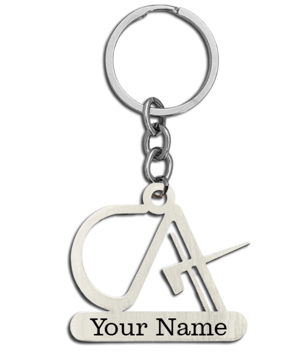 Personalised Metal chartered accountant (CA) Keychain with Custom Name,name on keychain