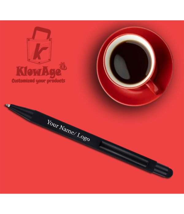 A Personalized Matte Black Ballpoint Pen...