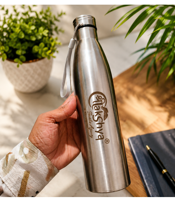 Personalised Water Bottle, Silver, 900ml...