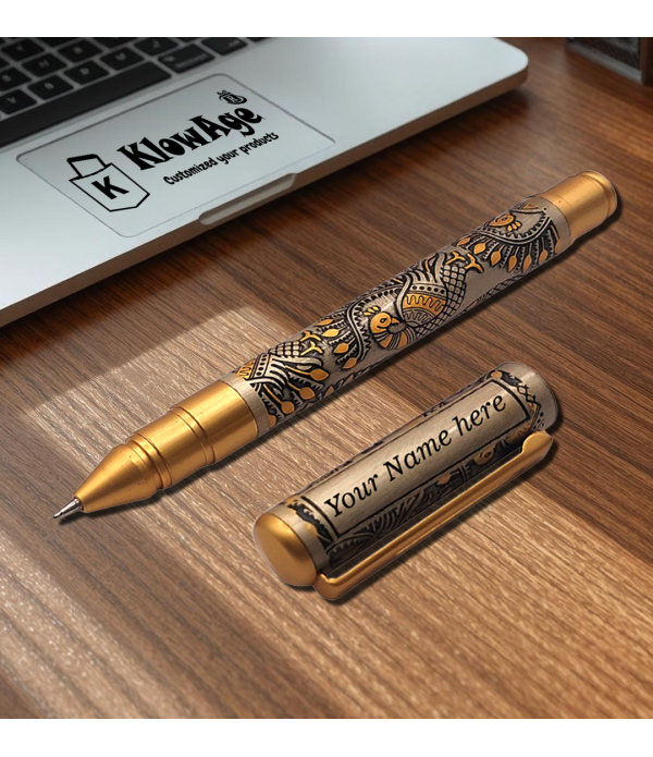 Best Personalized Pen With Peacock Design and Keychain Gift Set with Custom Name Engraving, Premium Gift Box with name,logo or Messages 