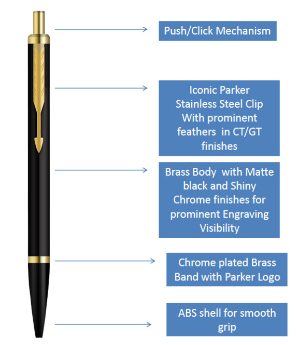 Parker Latitude Matte Black Gold Trim Ball Pen | Blue Ink | Black Body Color | Sleek and Streamlined Design with a Refined Finish Parker Latitude Matte Black Gold Trim Ball Pen | Blue Ink | Black Body Color | Sleek and Streamlined Design with a Refined Finish