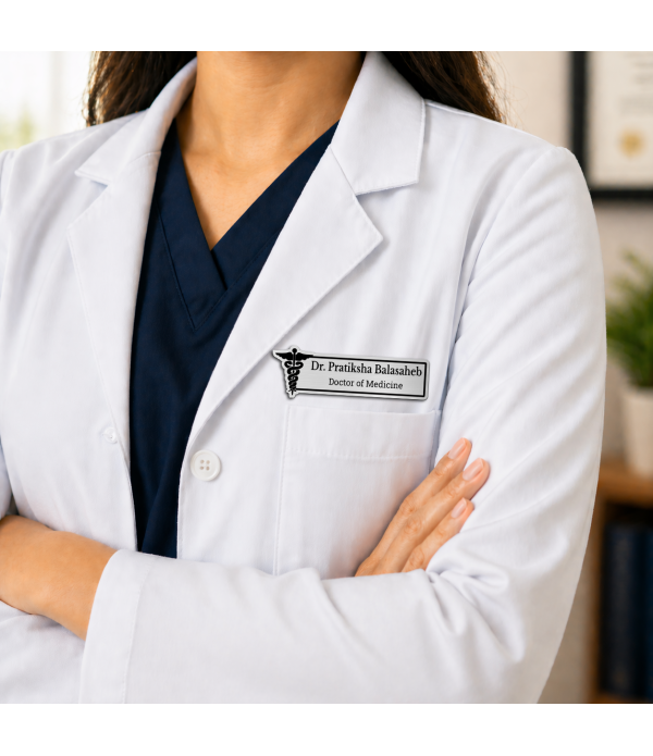 Best Customised Acrylic Doctor Advocate or Dental Logo Name Badge, Personalised Name and Degree Name Tag Badges–Personalized Identification