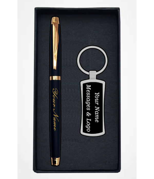 Best Luxury Pen and Keychain Gift Set, Black with Gold Accents, Premium Gift Box Best Luxury Pen and Keychain Gift Set, Black with Gold Accents, Premium Gift Box