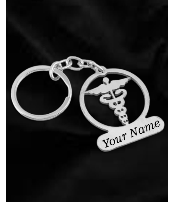 Personalised Metal Doctor logo Keychain ...