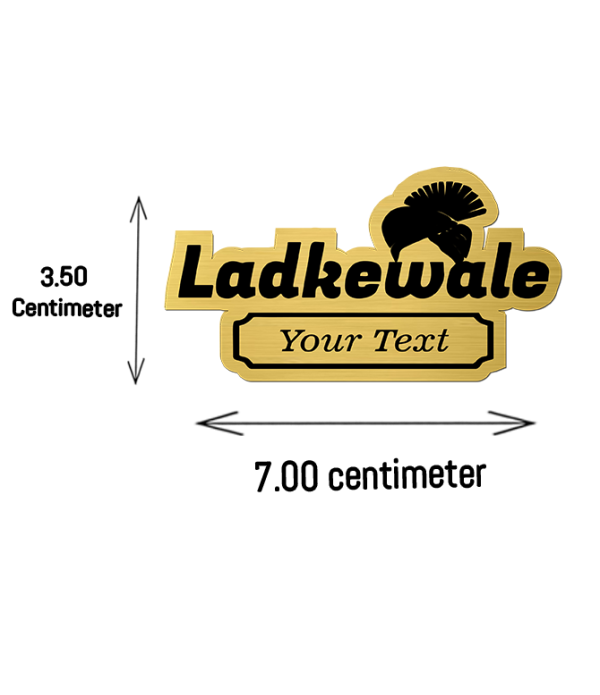 Ladkewale Personalized Wedding Brooch Name Tag Badges – Personalized Identification with Pin-Magnet ,7.00 Centimeters x 3.50 Centimeters,Gold Acrylic | Name Plate