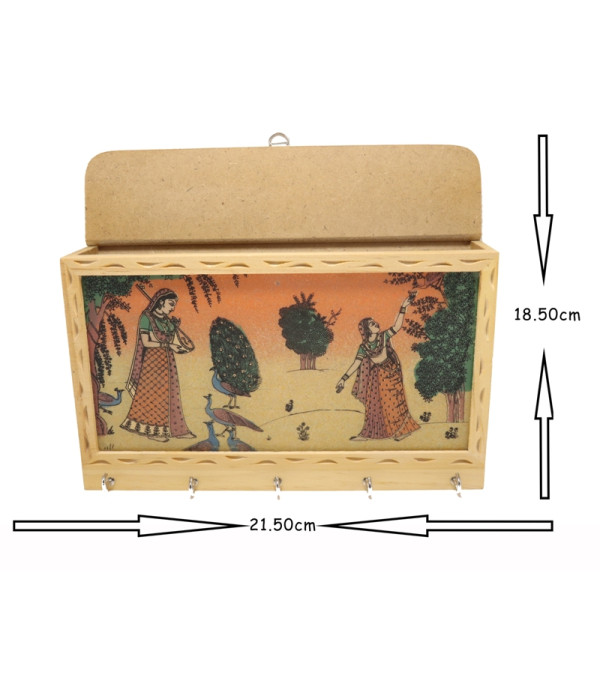 WOODEN KEY HOLDER ( L 21.50 CM X H 18.50 CM )