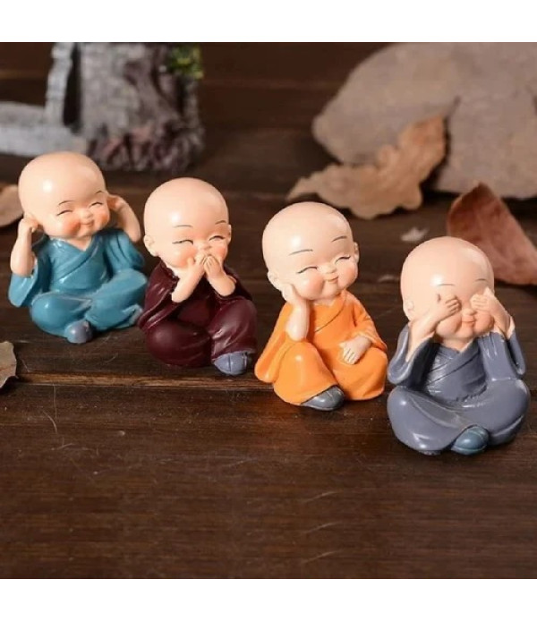 SET OF 4 BUDDHA MONK