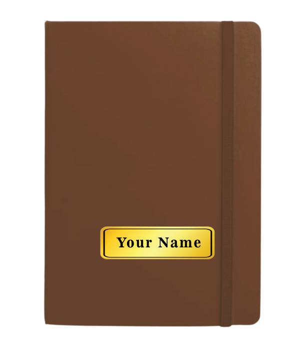 Personalized Brown Diary With Name on Di...