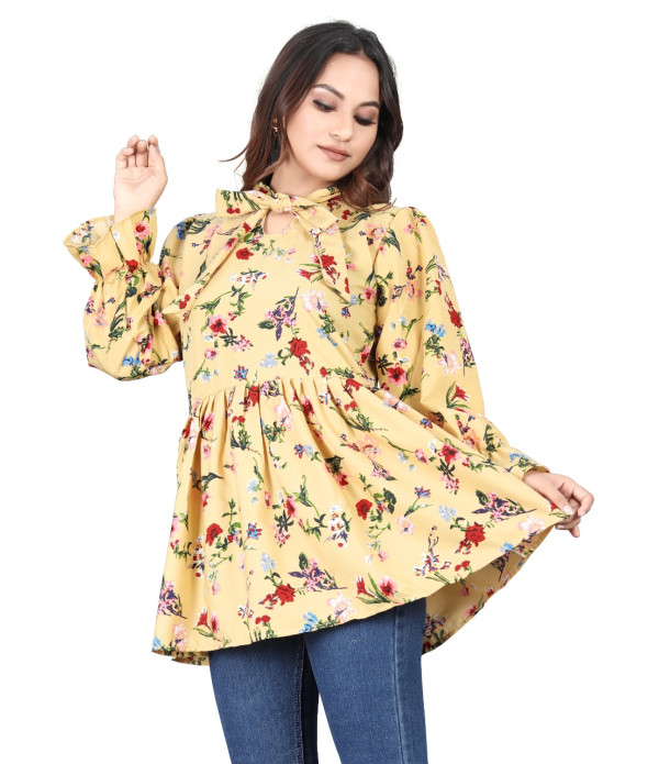 WOMEN'S Trendy Latest women Gold flowers design top under 500