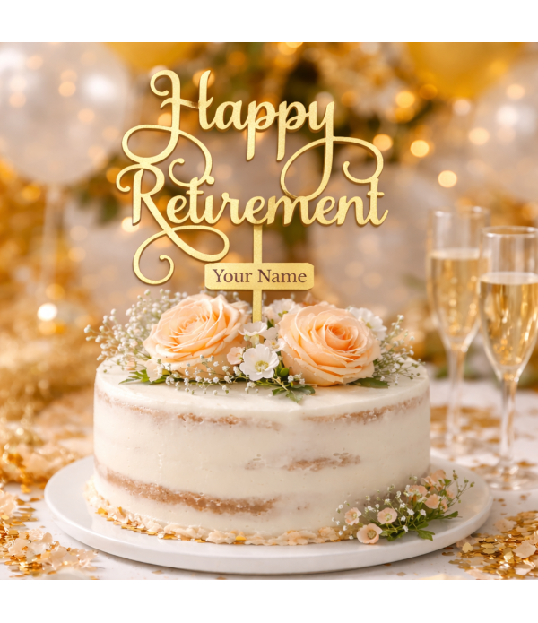 Happy Retirement Personalised Cake Toppe...