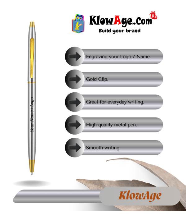 Best Personalized Pen and Keychain Gift Set, Silver and Gold Accent, Premium Gift Box